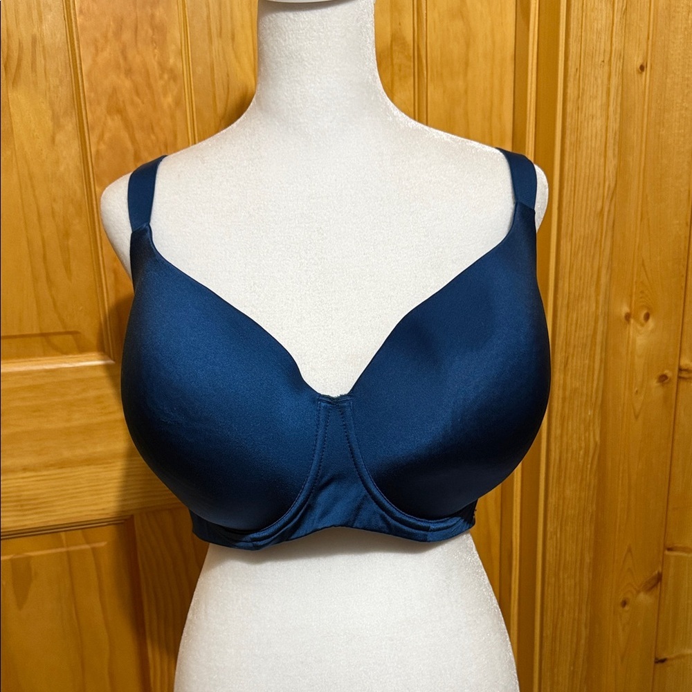 City Chic by Boudoir Deep Teal Blue Smooth Full Coverage Underwire Bra Size 44DD